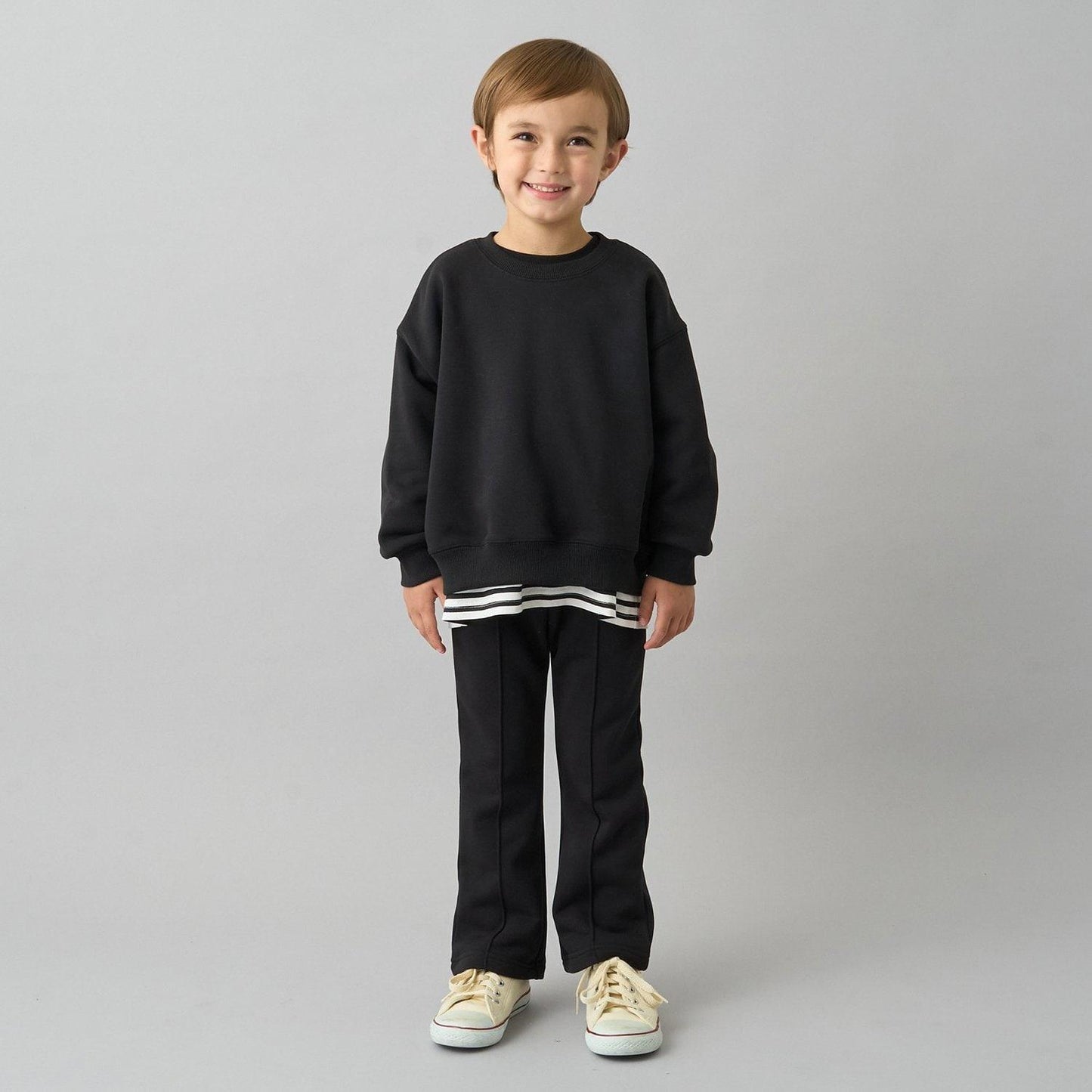 【日常標準服飾系列】【吸水速幹】中線褶皺喇叭休閒褲