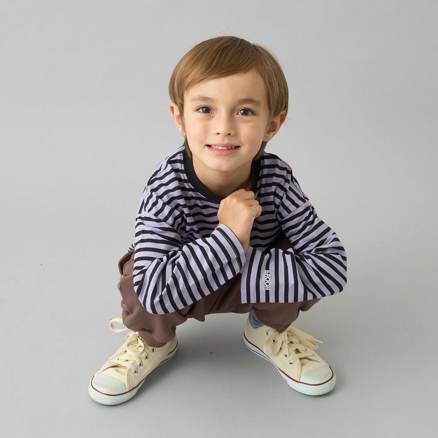 【日常標準服飾系列】寬鬆版型條紋長袖T恤