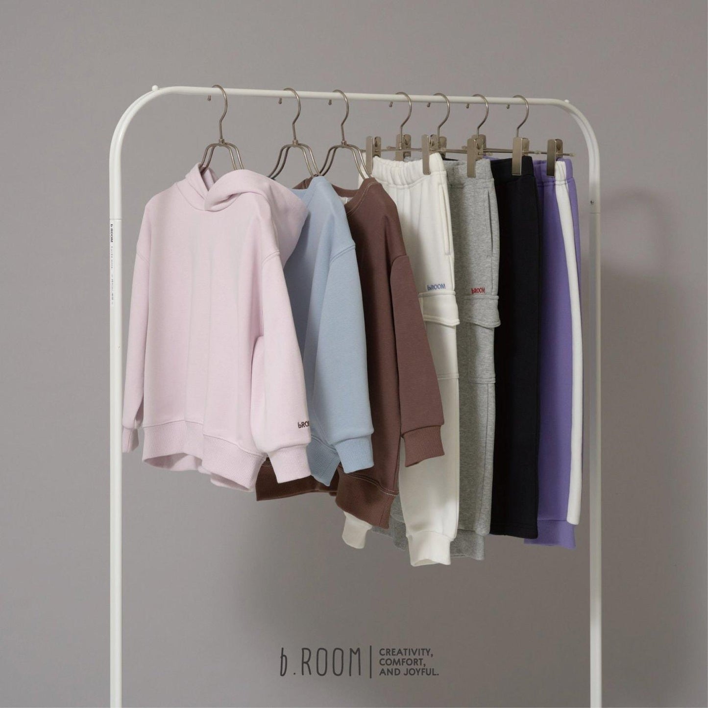 【日常標準服飾系列】【吸水速幹】立體感拼色縫線寬鬆衛衣