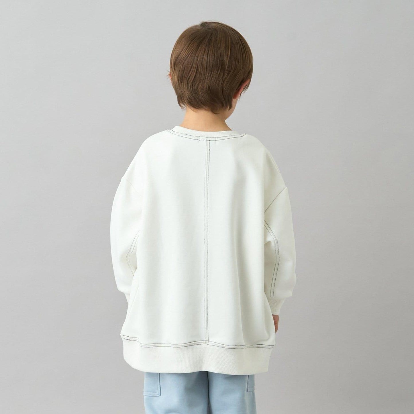 【日常標準服飾系列】【吸水速幹】立體感拼色縫線寬鬆衛衣