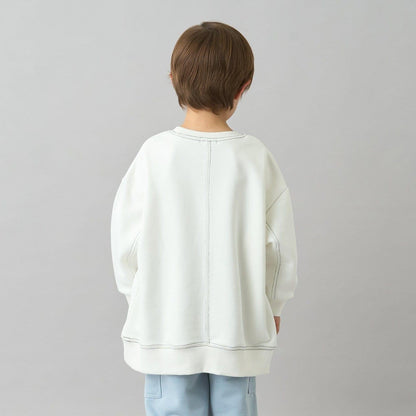 【日常標準服飾系列】【吸水速幹】立體感拼色縫線寬鬆衛衣