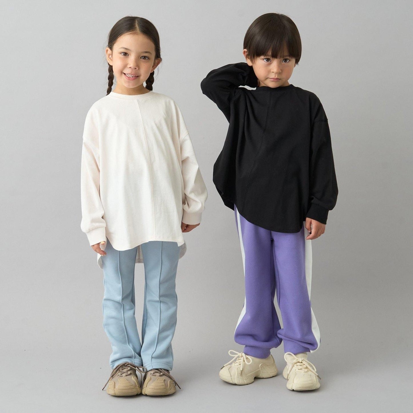 【日常標準服飾系列】【吸水速幹】寬鬆版型側邊條紋衛褲