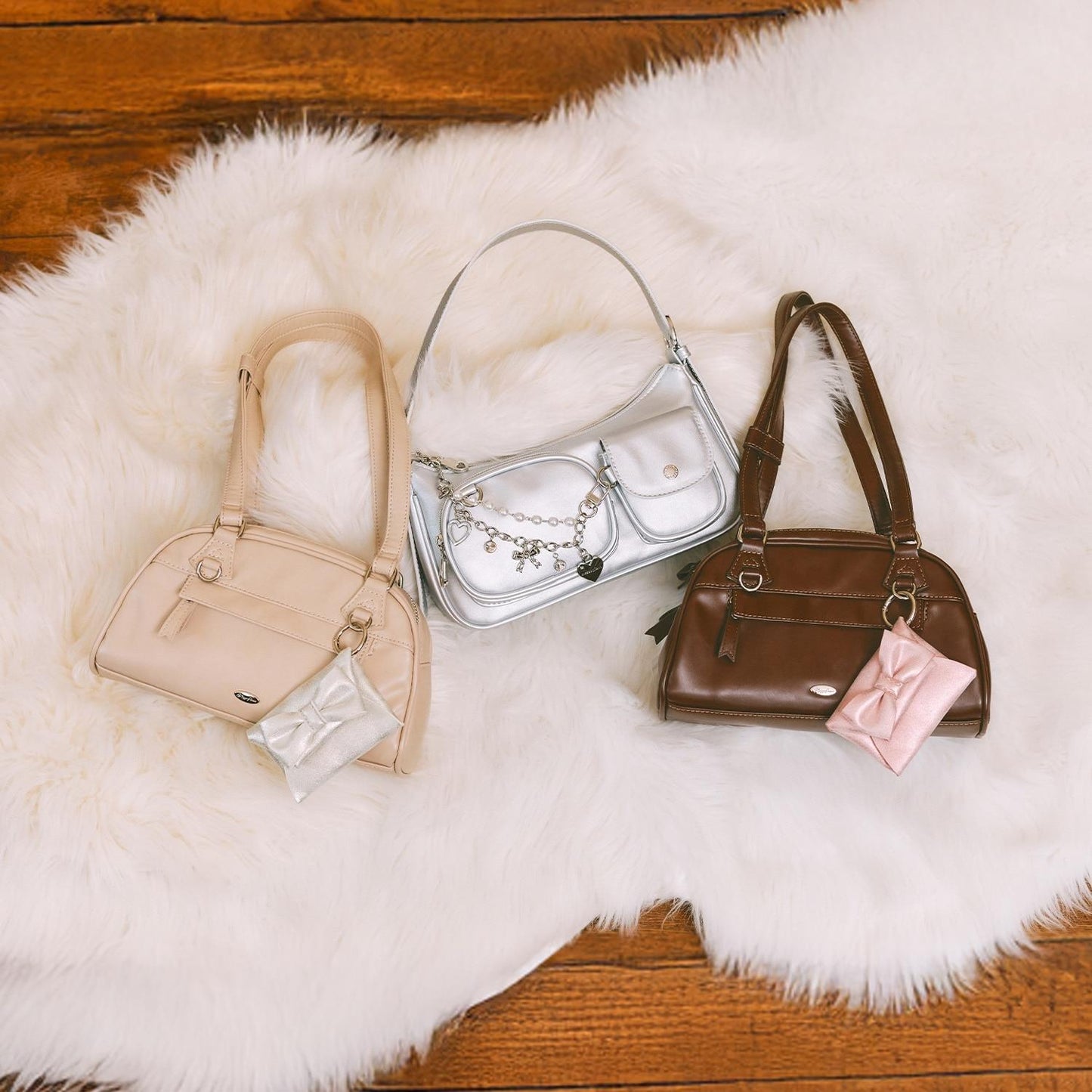 附蝴蝶結收納包波士頓包