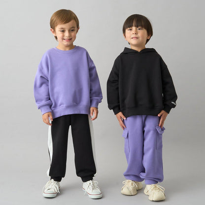 【日常標準服飾系列】【吸水速幹】寬鬆版型側邊條紋衛褲