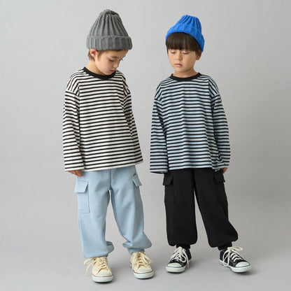 【日常標準服飾系列】寬鬆版型條紋長袖T恤