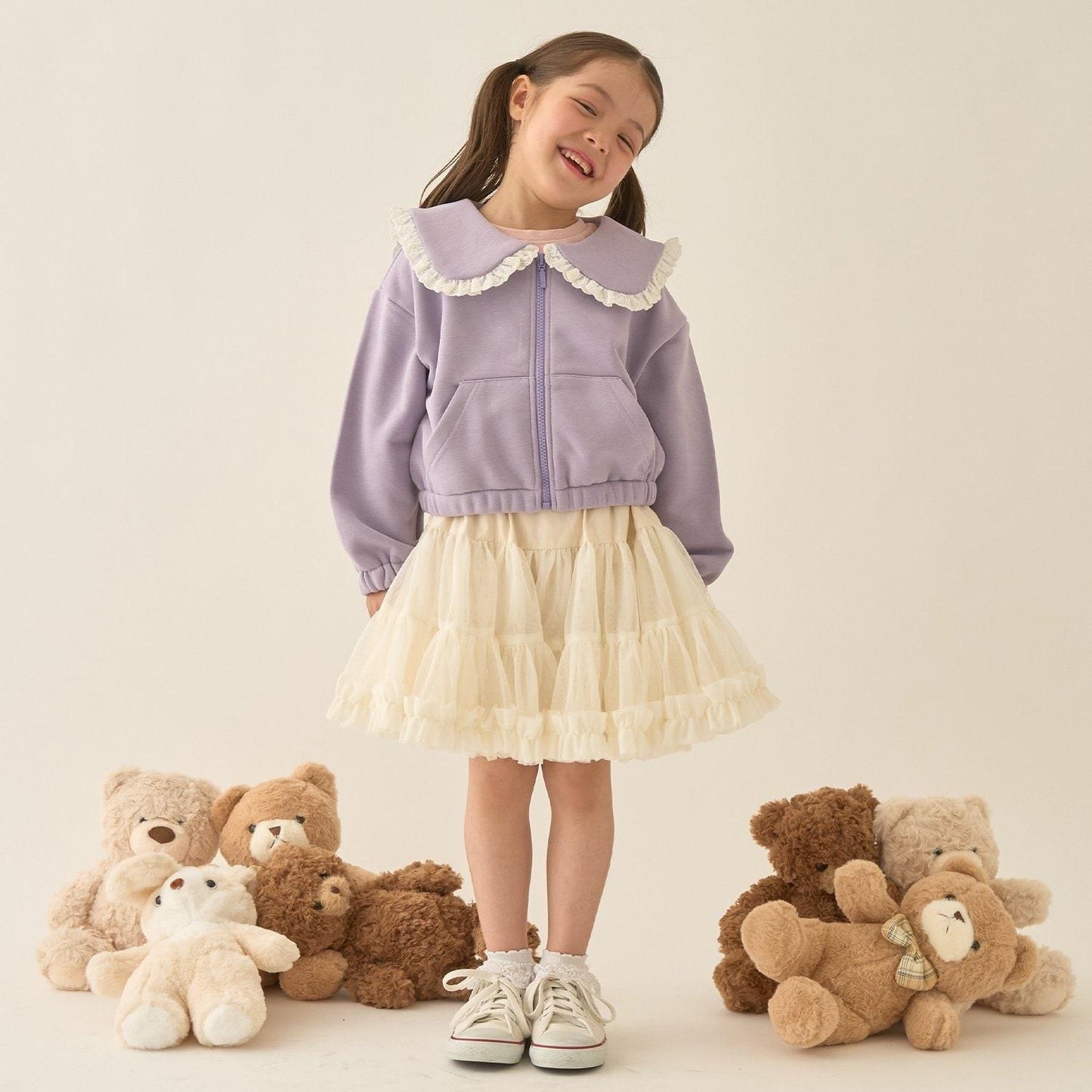 【Lycee mine 芭蕾系列】【可成套搭配】水手領全拉鍊衛衣