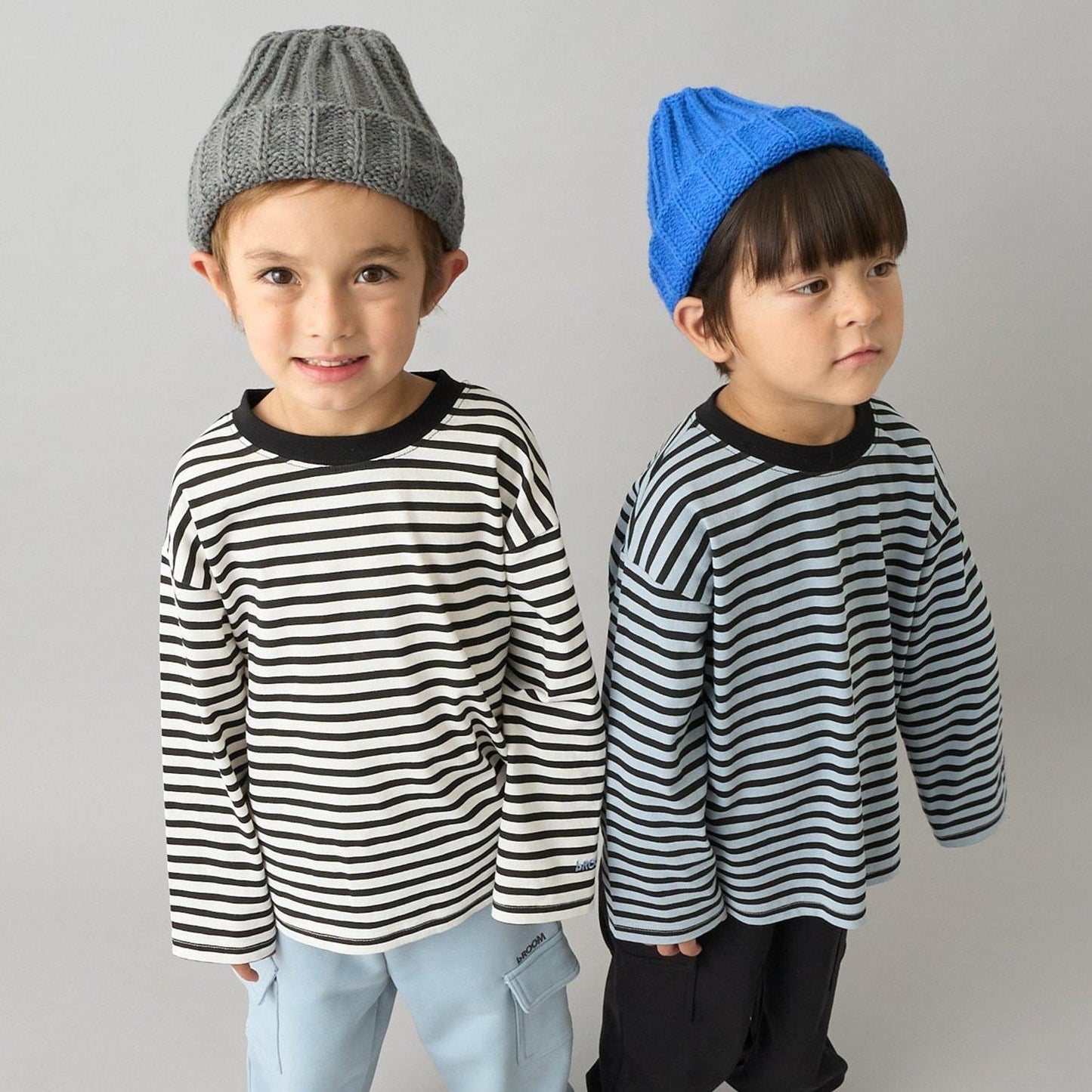 【日常標準服飾系列】寬鬆版型條紋長袖T恤