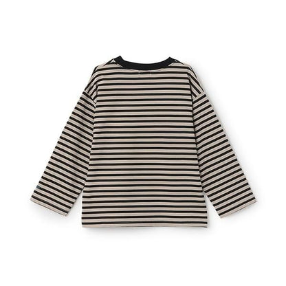 【日常標準服飾系列】寬鬆版型條紋長袖T恤