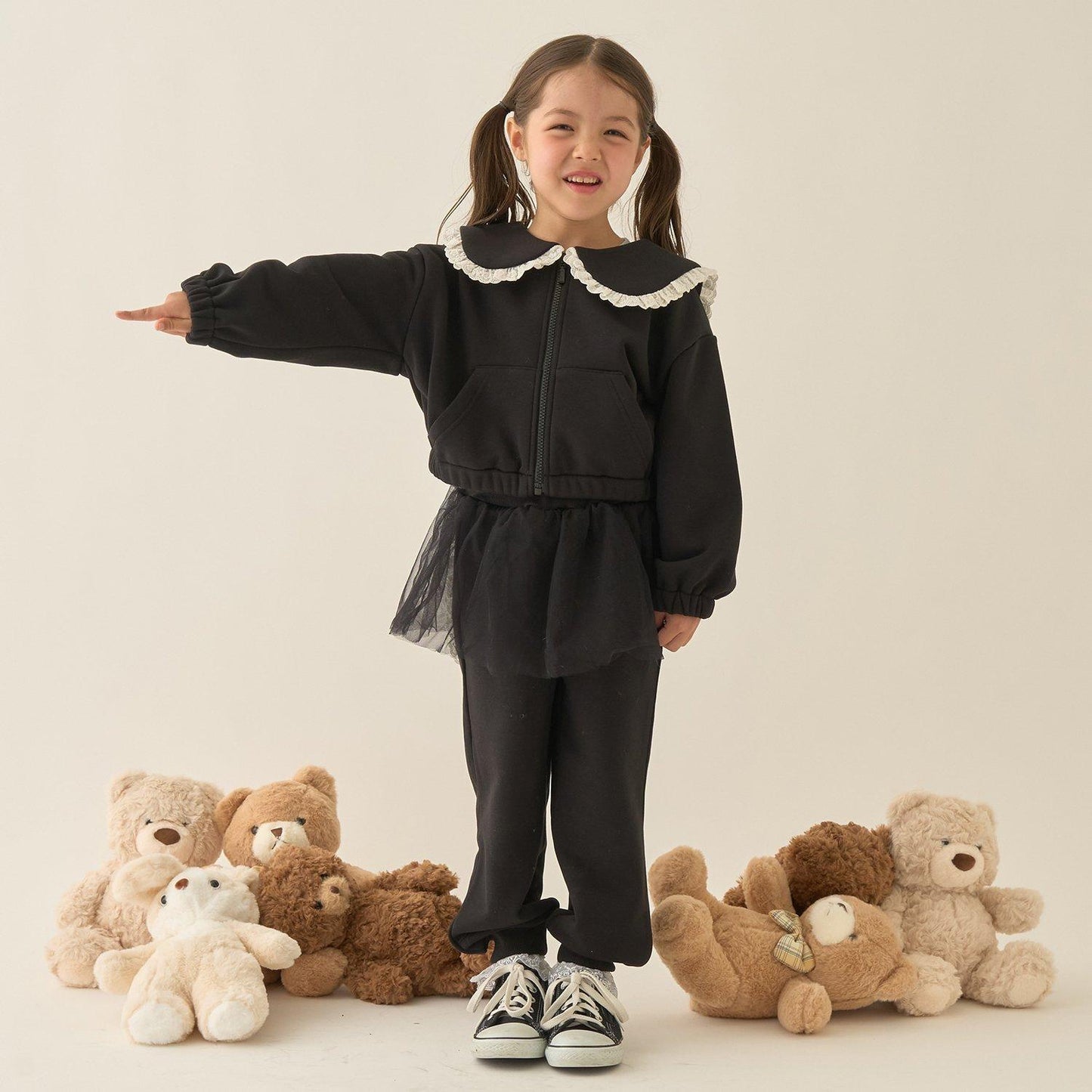 【Lycee mine 芭蕾系列】【可成套搭配】水手領全拉鍊衛衣