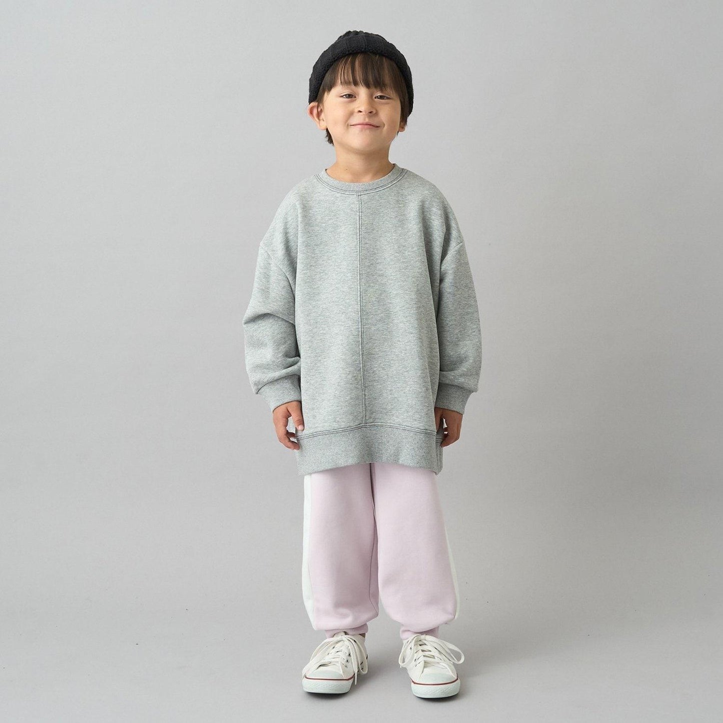 【日常標準服飾系列】【吸水速幹】立體感拼色縫線寬鬆衛衣