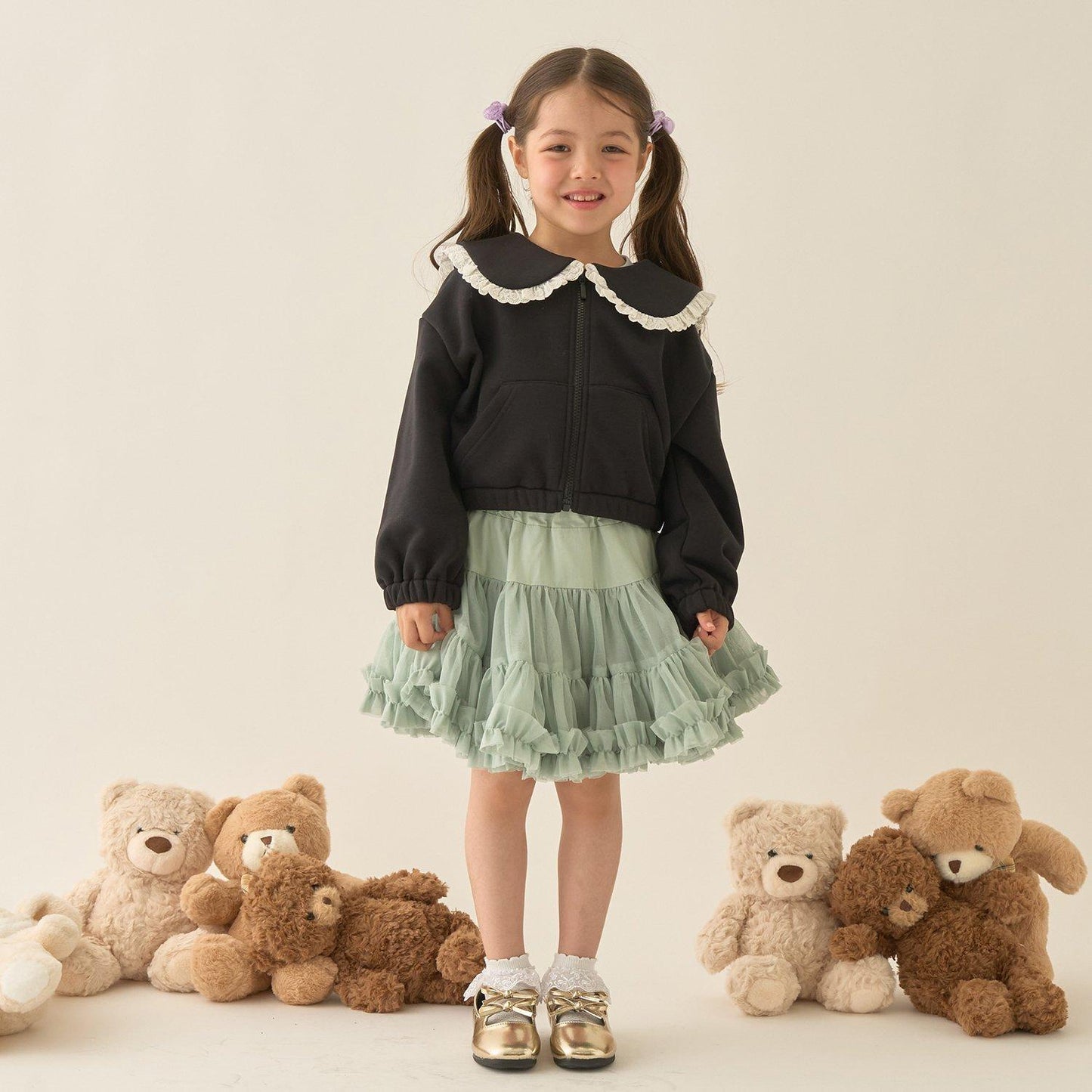 【Lycee mine 芭蕾系列】【可成套搭配】水手領全拉鍊衛衣