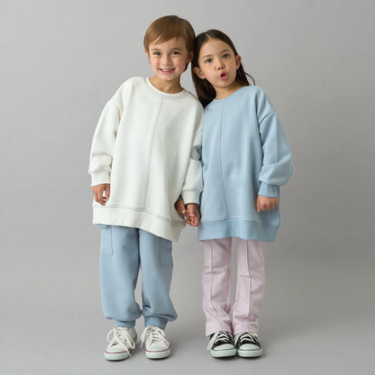 【日常標準服飾系列】【吸水速幹】立體感拼色縫線寬鬆衛衣