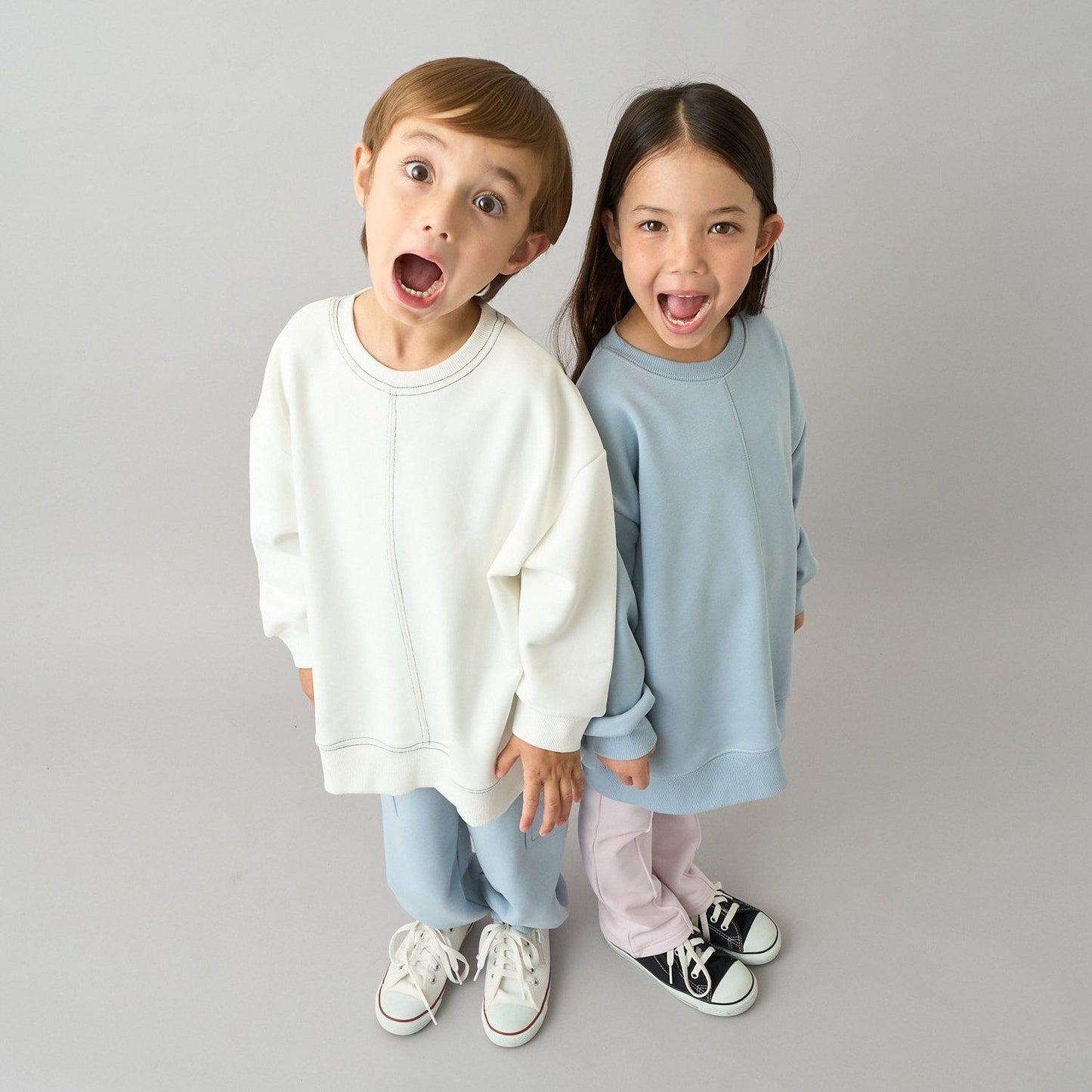 【日常標準服飾系列】【吸水速幹】立體感拼色縫線寬鬆衛衣