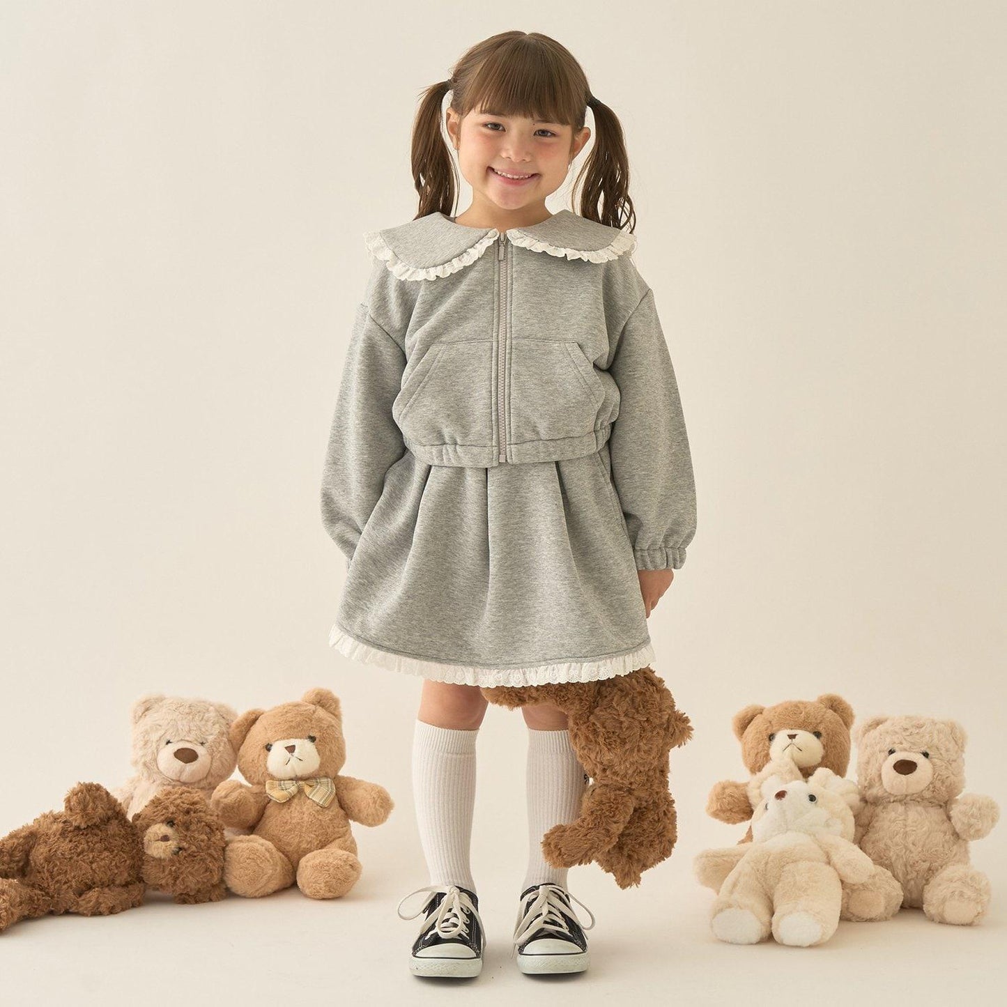 【Lycee mine 芭蕾系列】【可成套搭配】水手領全拉鍊衛衣