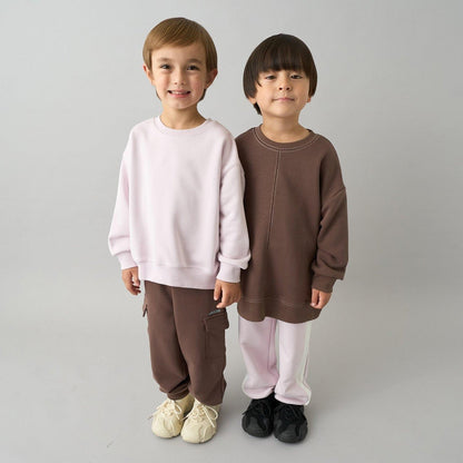 【日常標準服飾系列】【吸水速幹】立體感拼色縫線寬鬆衛衣