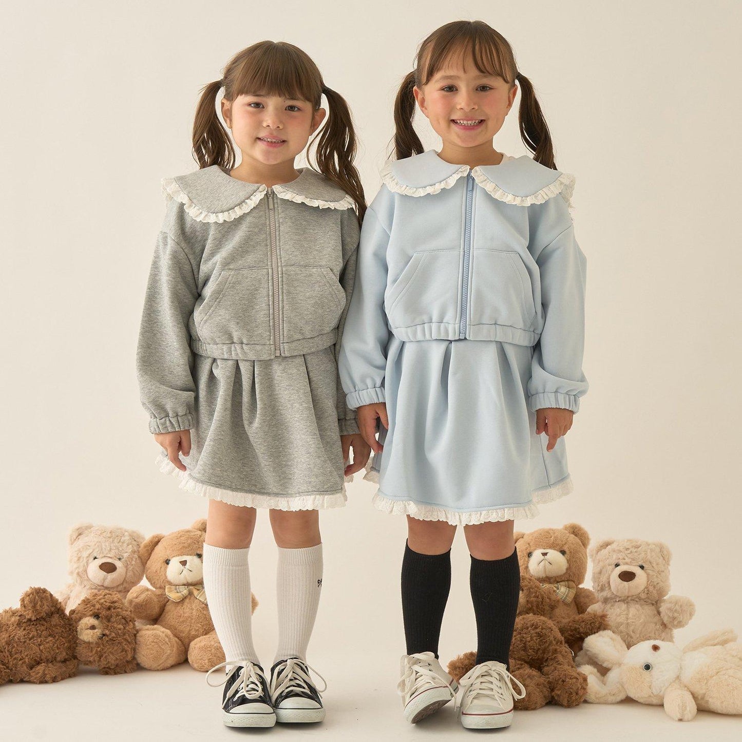 【Lycee mine 芭蕾系列】【可成套搭配】水手領全拉鍊衛衣