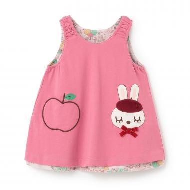 mimi醬秋日街景圖案雙面穿連衣裙