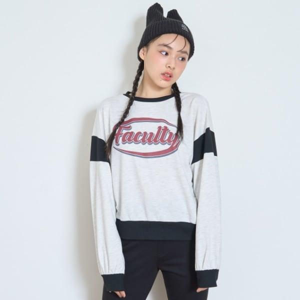 【7days】吸水速幹拼接袖衛衣