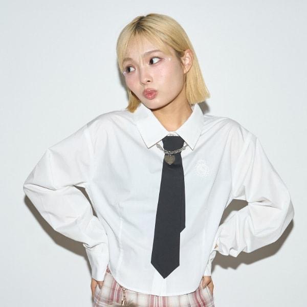 【ラブトキガールコラボ】帶領帶長袖襯衫