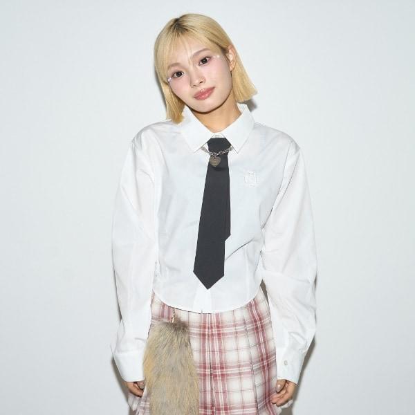 【ラブトキガールコラボ】帶領帶長袖襯衫