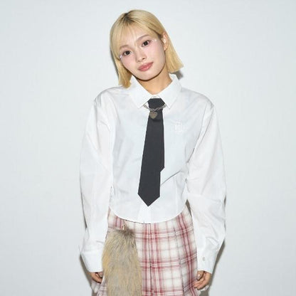 【ラブトキガールコラボ】帶領帶長袖襯衫