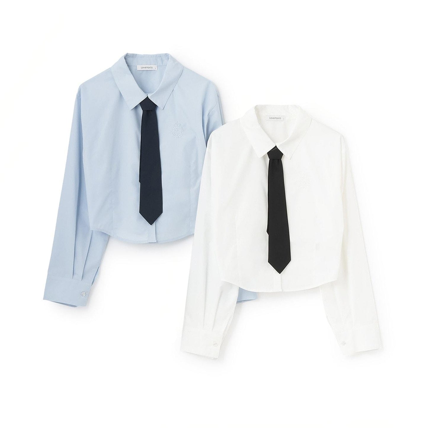 【ラブトキガールコラボ】帶領帶長袖襯衫