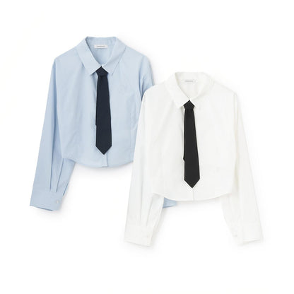 【ラブトキガールコラボ】帶領帶長袖襯衫