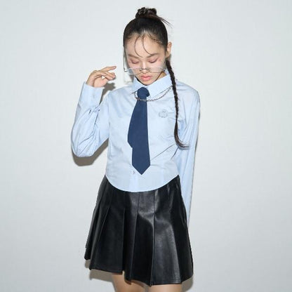 【ラブトキガールコラボ】帶領帶長袖襯衫