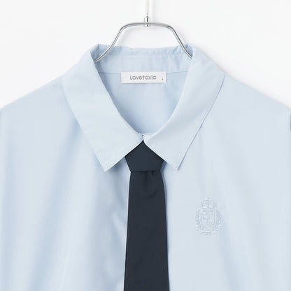 【ラブトキガールコラボ】帶領帶長袖襯衫