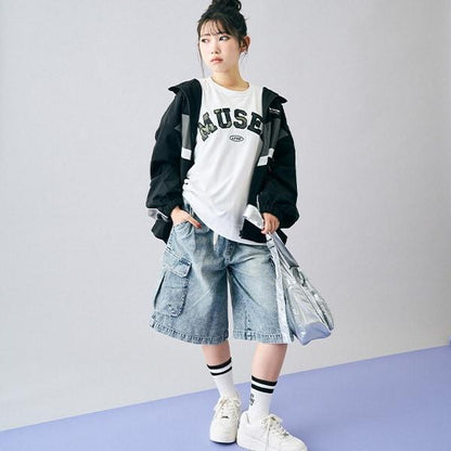 【LTXC】拼接牛仔工裝褲