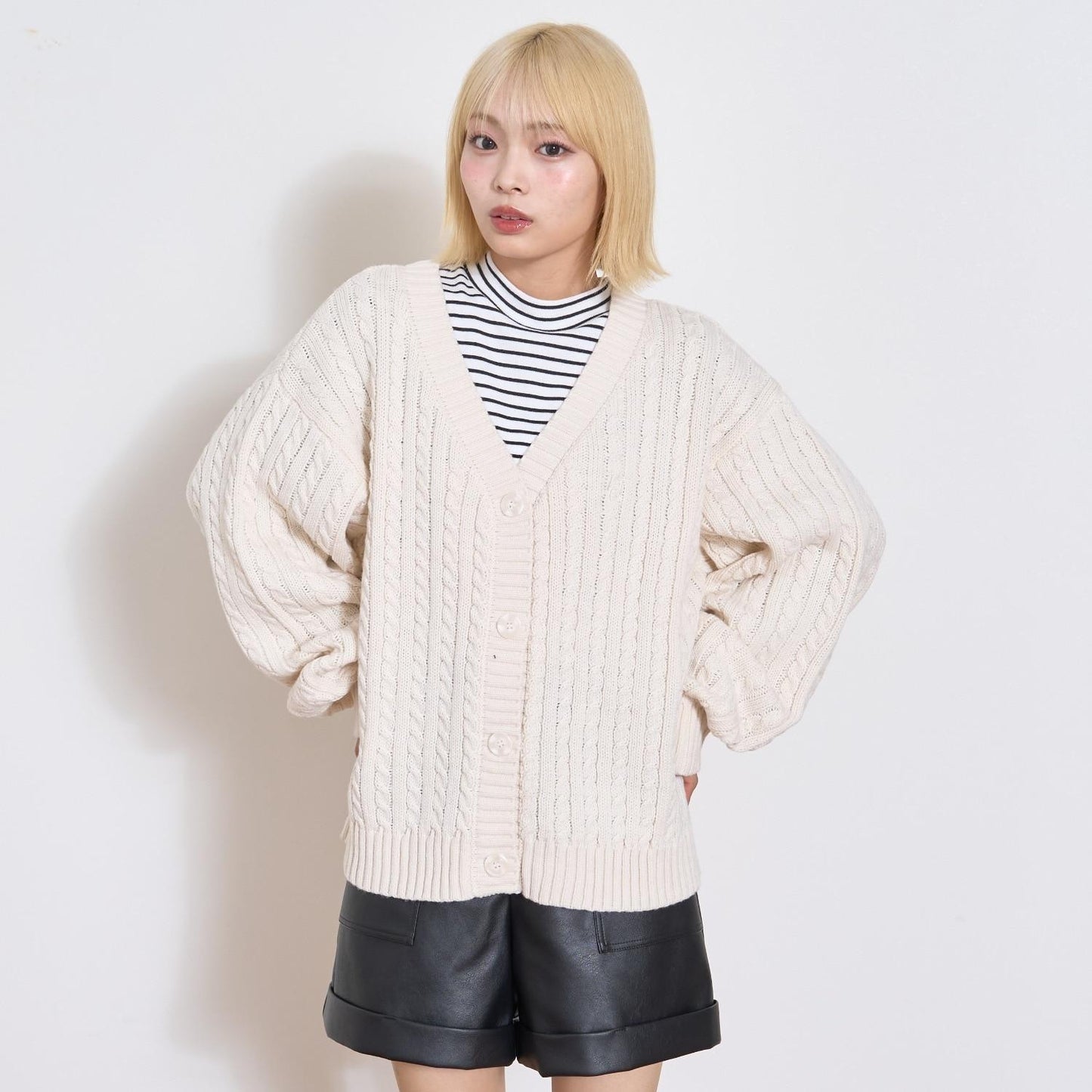 【GOODPRICE】麻花針織開衫