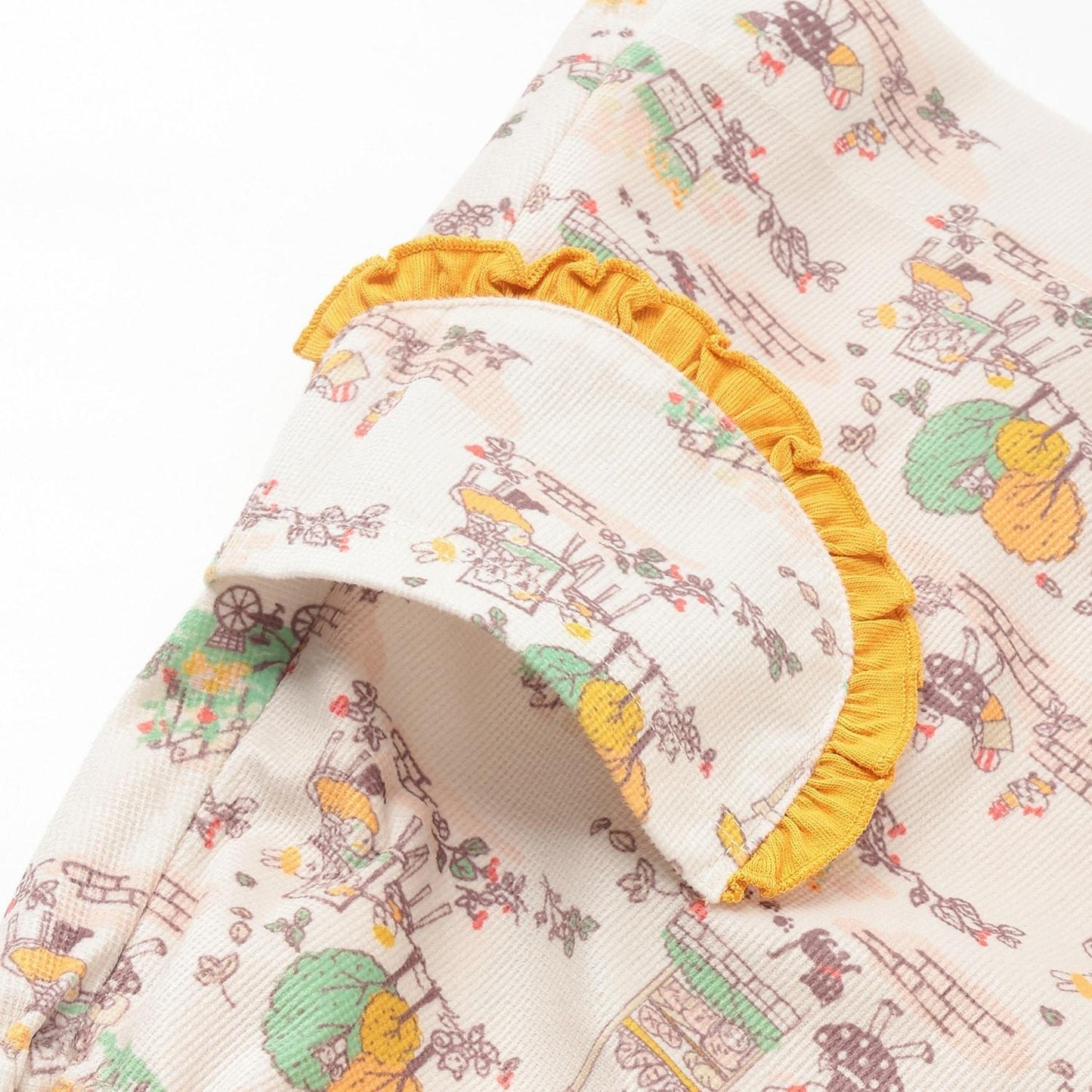 mimi醬秋日街景圖案雙面穿連衣裙