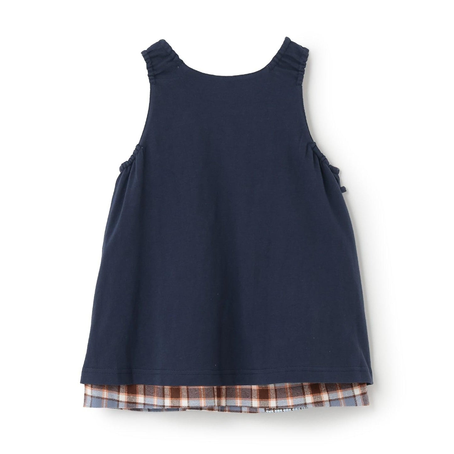 格紋×mimi醬刺繡雙面背心裙