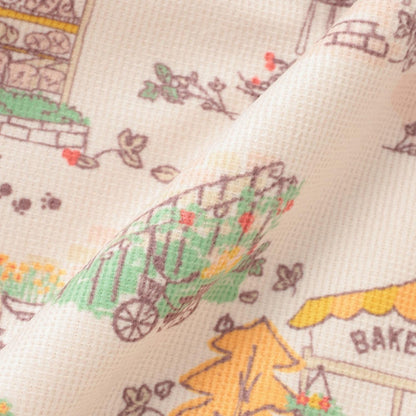 mimi醬秋日街景圖案雙面穿連衣裙