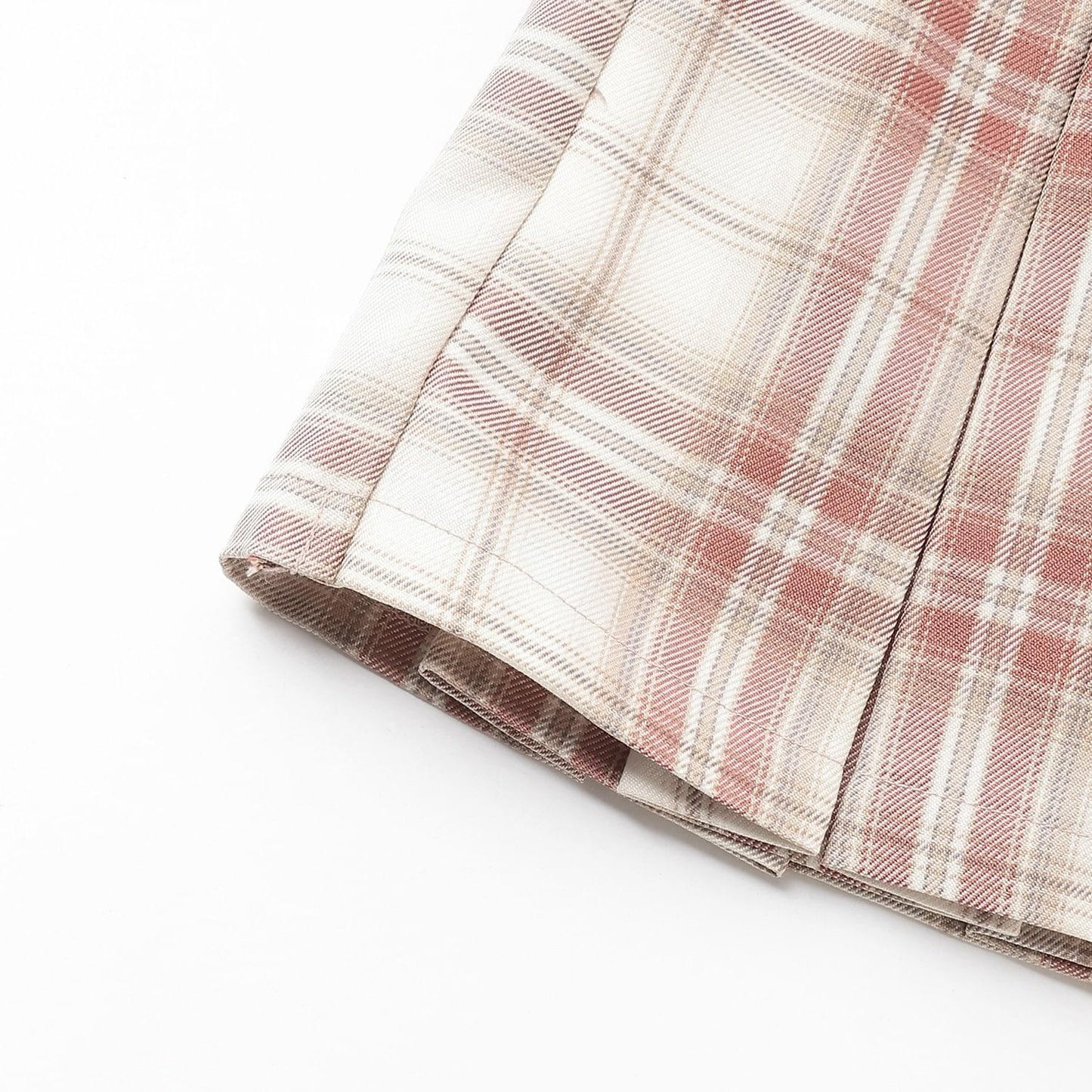 【GOODPRICE】【易護理】帶腰帶格紋百褶裙