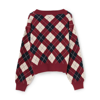 菱格針織T恤套裝