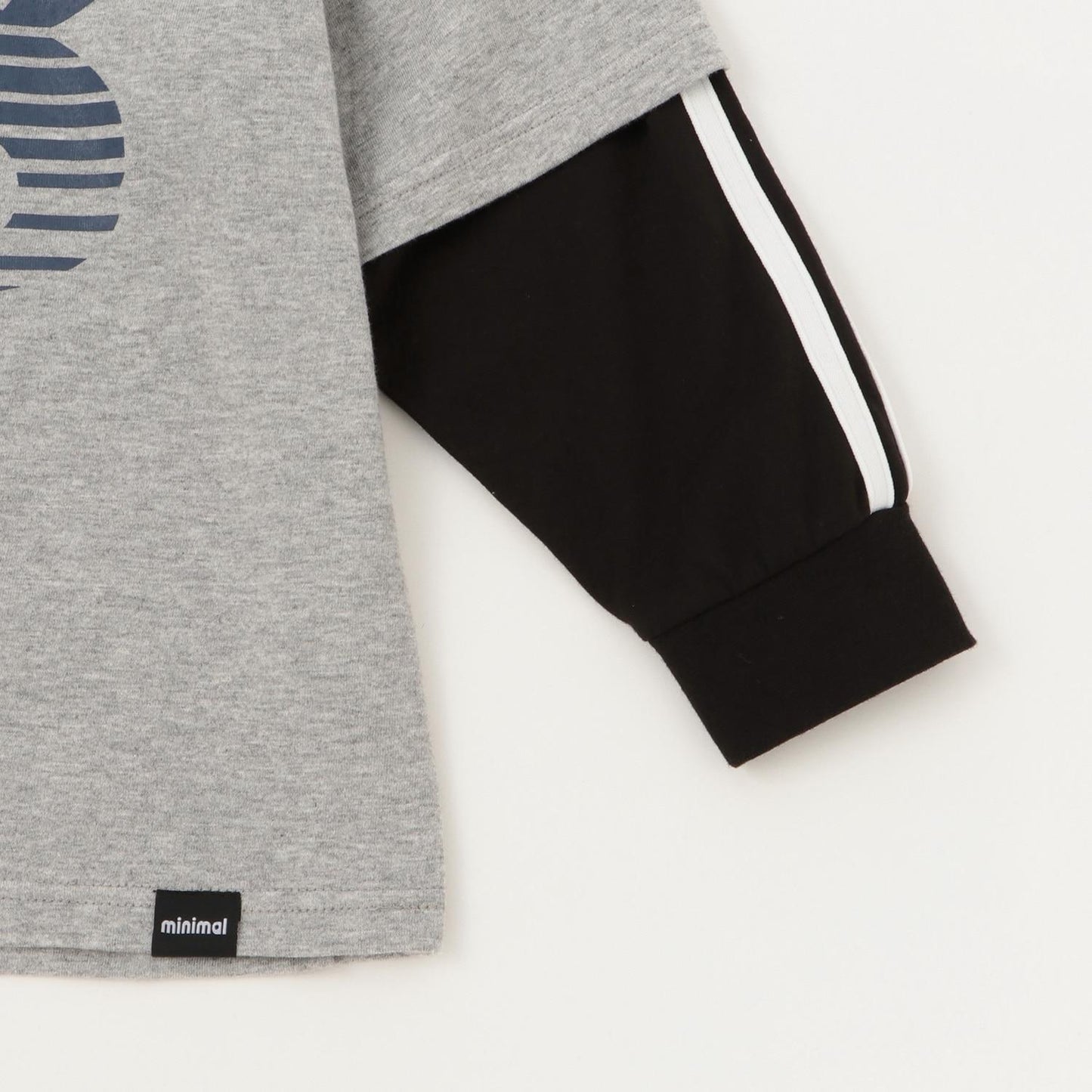 【防汙加工】數字印花疊穿長袖T恤