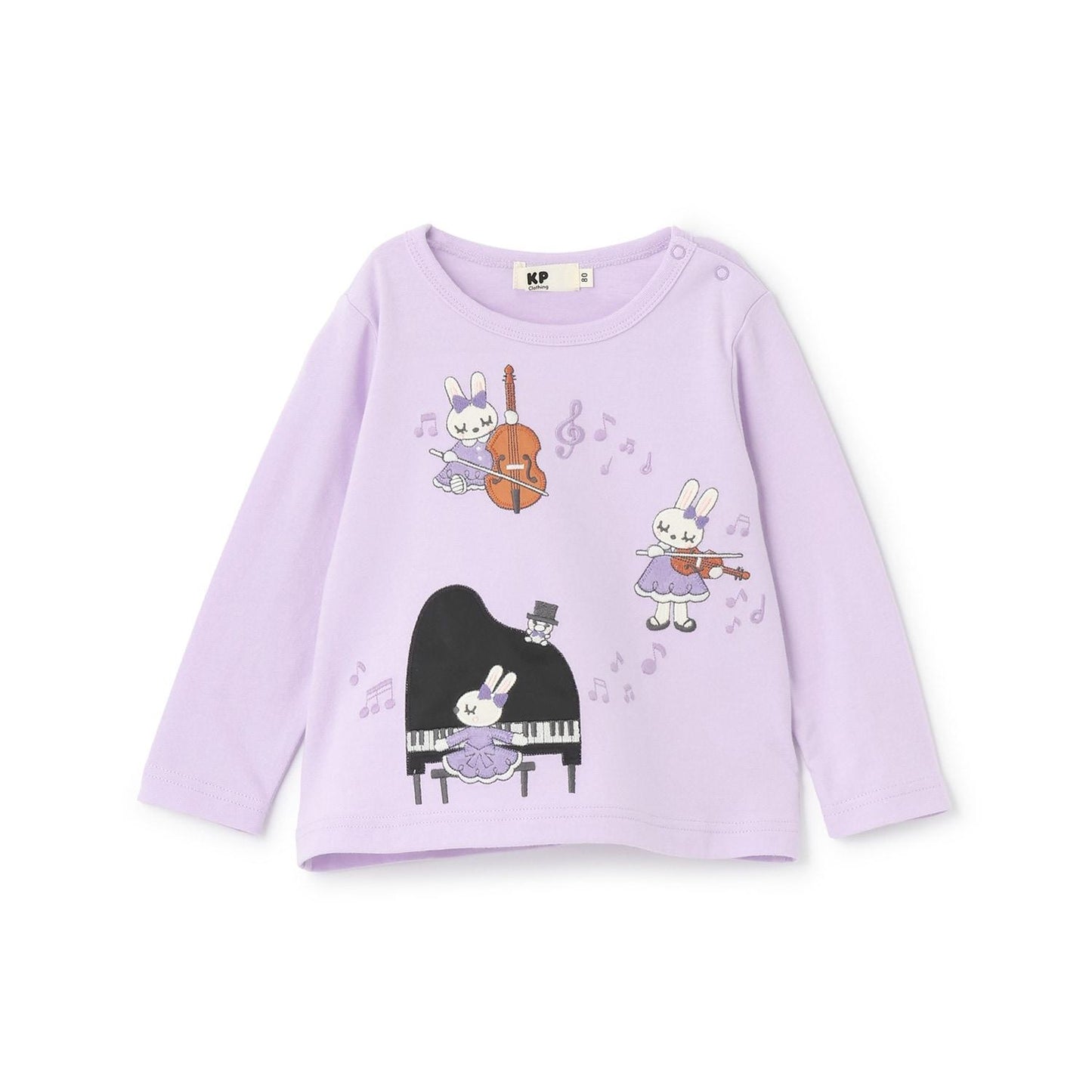 mimi醬鋼琴貼布長袖T恤
