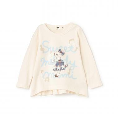 mimi醬 格子貼布 長袖T恤