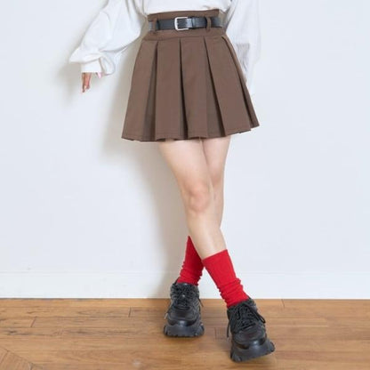 【GOODPRICE】【易護理】帶腰帶百褶裙