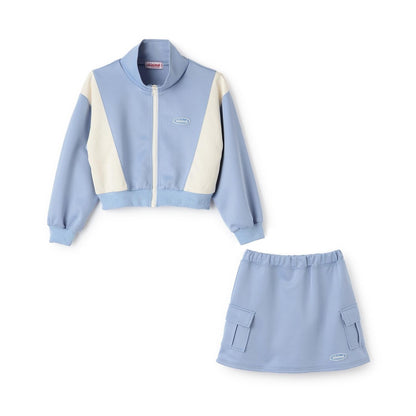 全拉鍊外套+半身裙套裝