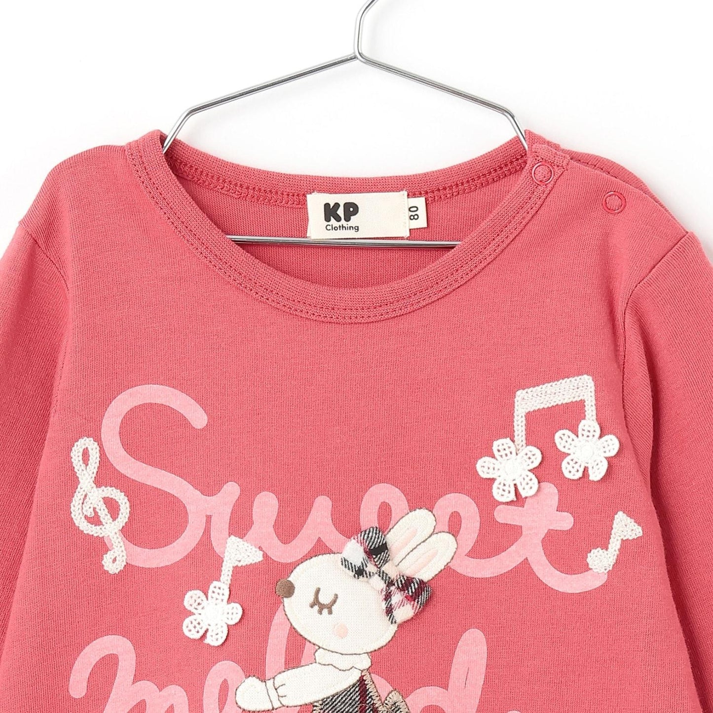 mimi醬 格子貼布 長袖T恤