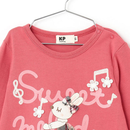 mimi醬 格子貼布 長袖T恤