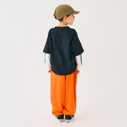 【防汙加工】數字印花疊穿長袖T恤