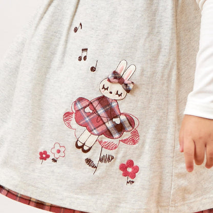 格紋×mimi醬刺繡雙面背心裙