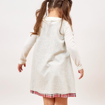 格紋×mimi醬刺繡雙面背心裙