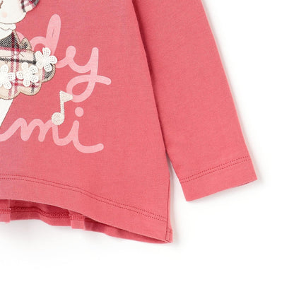 mimi醬 格子貼布 長袖T恤