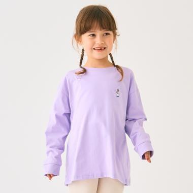 小熊點綴天竺長袖T恤