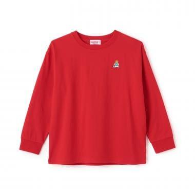 小熊點綴天竺長袖T恤