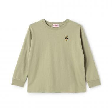 小熊點綴天竺長袖T恤